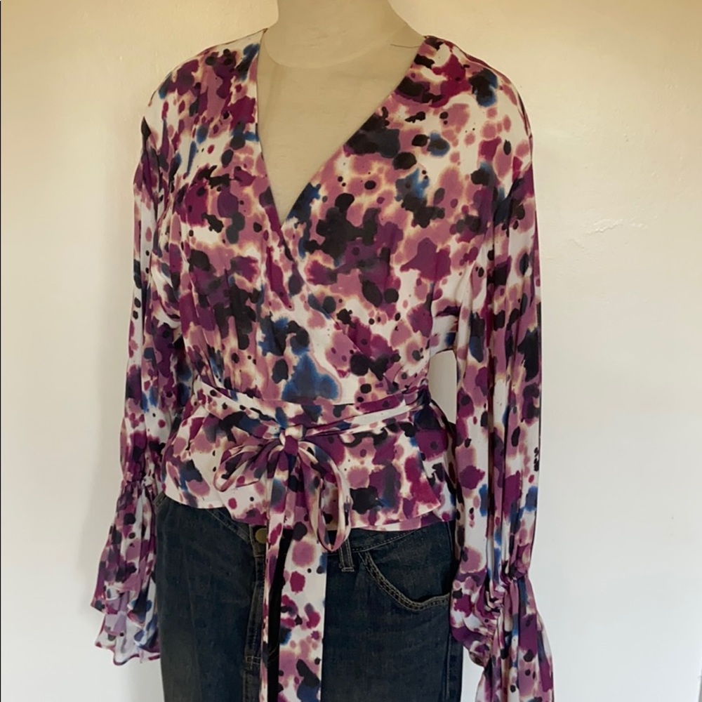Gorgeous Print Wrap Top by & other stories sz 8